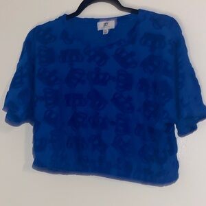 Juicy Couture Royal Blue Patterned Top